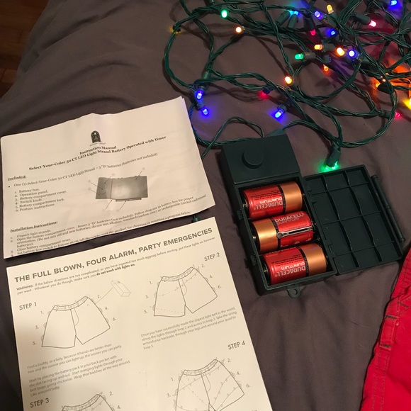 Chubbies Christmas Light Up Shorts Large
